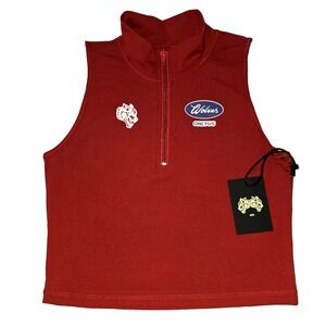 Darc Sport SHE Ride V2 Tana Energy Vest Women's Large Red Mock Neck Half Zip
